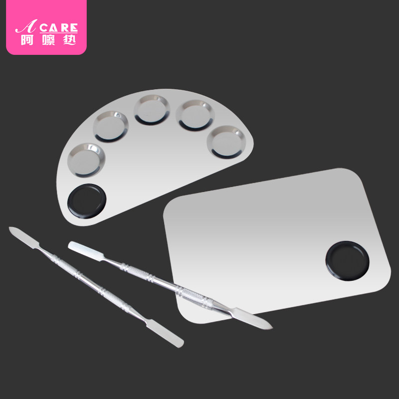 Makeup palette makeup artist with liquid foundation palette to adjust lipstick eye shadow concealer knife stick tool portable model
