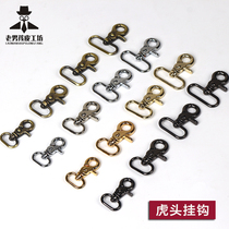 Lobster buckle Tiger head hook Key ring buckle Metal lobster hook Shoulder strap luggage buckle diy handmade leather art tools