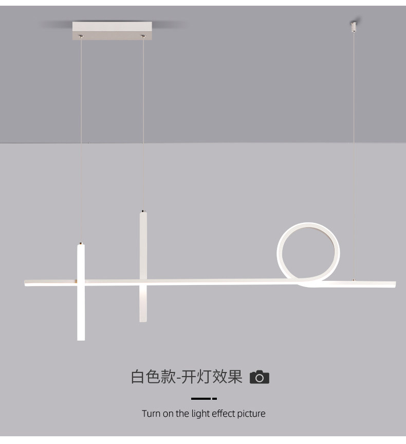 Ресторан люстра 北欧餐厅长条吊灯现代简约创意个性艺术灯吧台饭厅灯led餐厅灯具