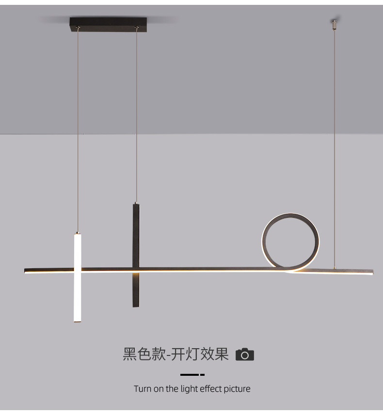Ресторан люстра 北欧餐厅长条吊灯现代简约创意个性艺术灯吧台饭厅灯led餐厅灯具
