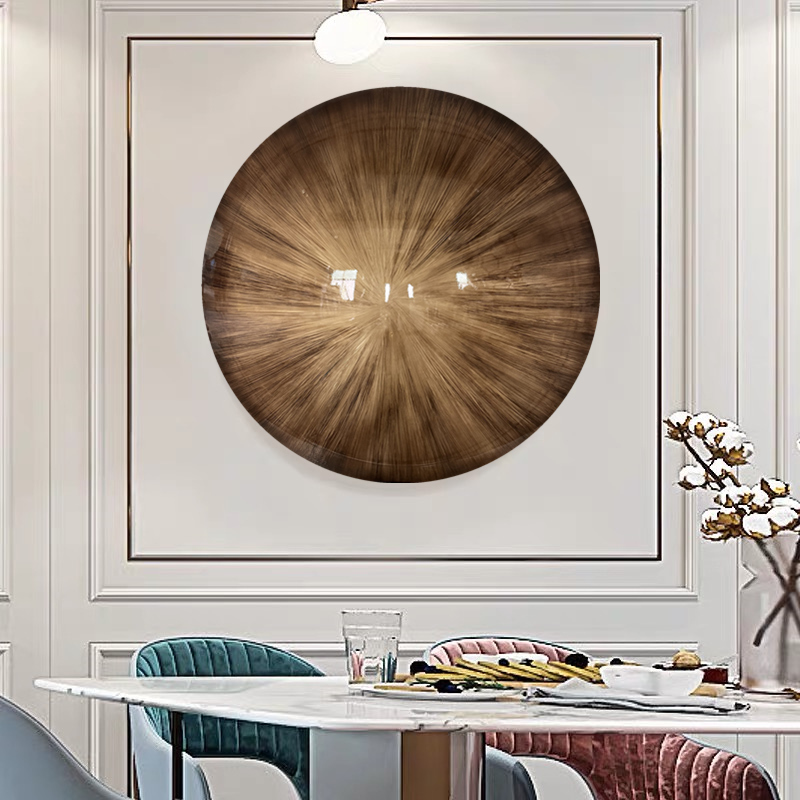 European-Style Light Luxury Stainless Steel Concave-Convex Circular Wall Hanging for Real Estate Offices, Wall Decoration, Background Creative Art Hanging Piece European-Style Light Luxury Stainless Steel Concave-Convex Circular Wall Hanging for Real Estate Offices, Wall Decoration, Background Creative Art Hanging Piece