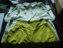 Korean ladies casual short sleeve shirt shorts set XL code spot physical shooting