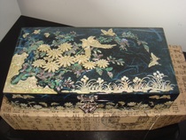 Amei Dragon Snail Lacquer Jewelry Box Princess European Korean storage box Wooden high-end Blue jewelry box