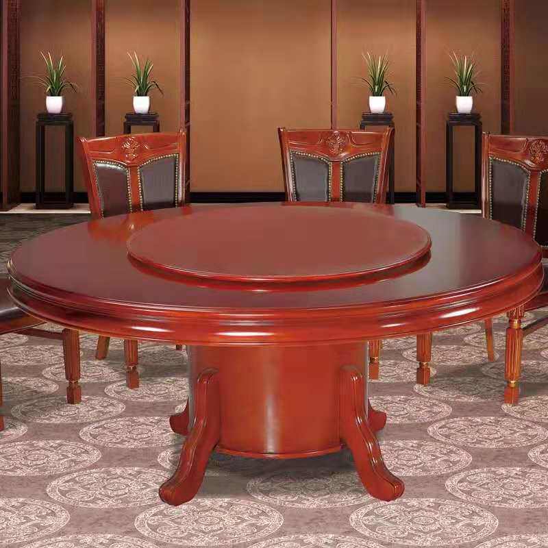 Hotel electric dining table large round table restaurant round table hotel banquet box 20 people home induction cooker hot pot dining table
