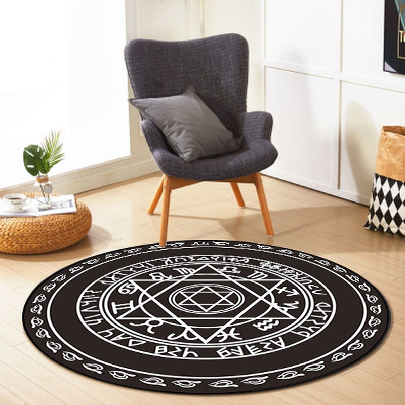 To-04 ConstellationNorthern Europe circular carpet non-slip hanging basket Swivel chair Cushions Simplicity children Computer chair pad Round mat bedroom girl