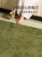 Medieval style green carpet, living room, light luxury and high-end, large area, full-cover sofa, coffee table, floor mat, bedroom bedside blanket