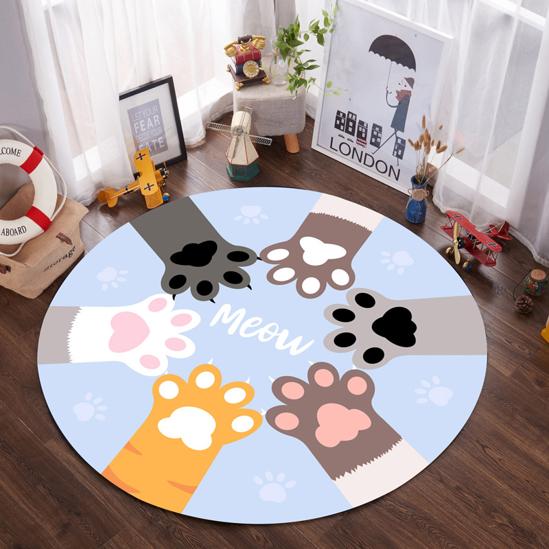 TO-12Northern Europe circular carpet non-slip hanging basket Swivel chair Cushions Simplicity children Computer chair pad Round mat bedroom girl