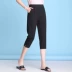Quần cotton và vải lanh cắt quần nữ mỏng mùa hè 2019 mới mẹ trung niên hoang dã lỏng lẻo quần harem nữ - Quần Harem