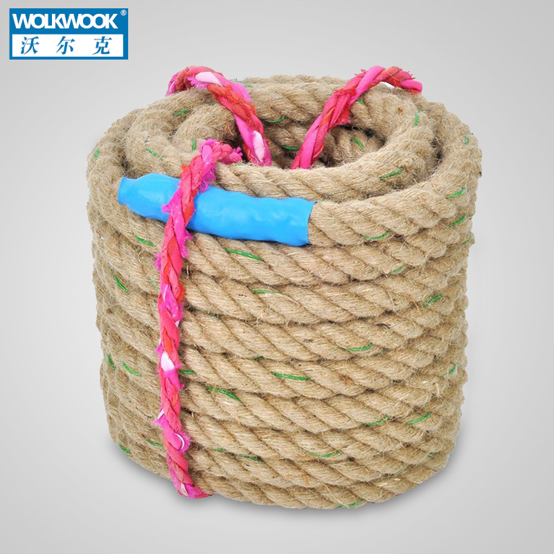 Volk Kindergarten Tug-of-war Special Rope Children Adult Tug-of-war Rope 30 m 20 Meters Yellow Hemp Rope Rice Hemp Rope
