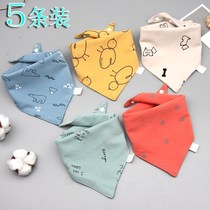 Waterproof large Wei mouth two-year-old saliva towel triangle cartoon cute pure cotton childrens boy baby autumn and winter plus size