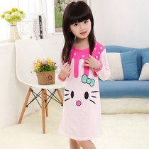 Baby children 2 cotton 3 night dress 4 long sleeve 5 big children 6 princess dress 7 girls 8 pajamas 9 years old Chinese and Korean version of the spring and autumn season