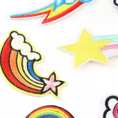 Adhesive ironing embroidery cloth stickers Cartoon fruit plant scenery decoration hole stickers Clothes(single shot not)