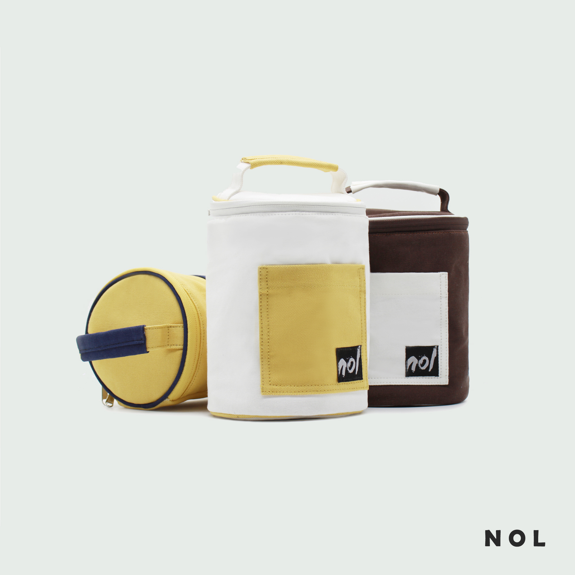 NOL eco-friendly cotton canvas waterproof insulation lunch lunch bento with hand-held bag