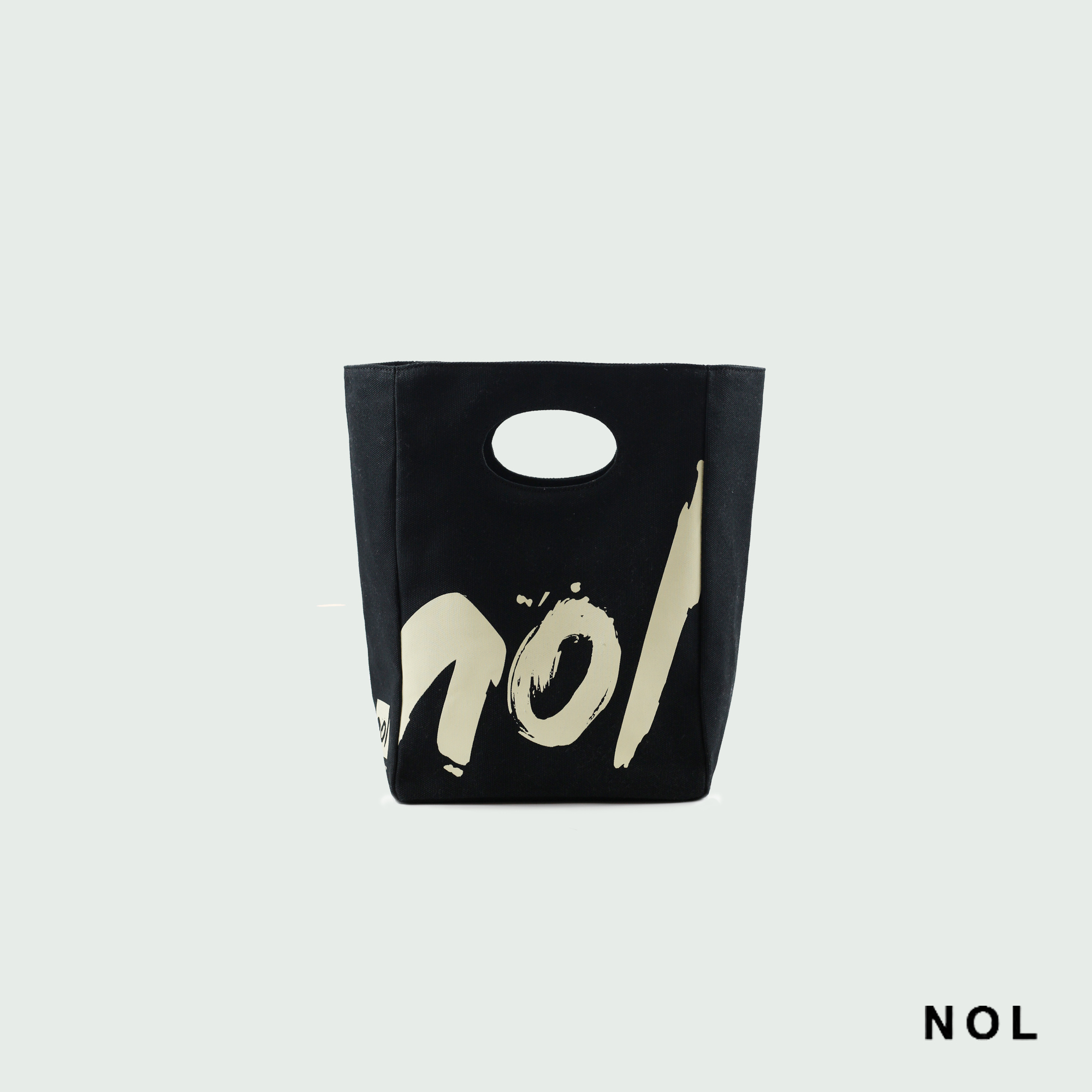 NOL eco-friendly cotton print canvas waterproof interior creative graffiti lunch lunch box bag hand carry bag