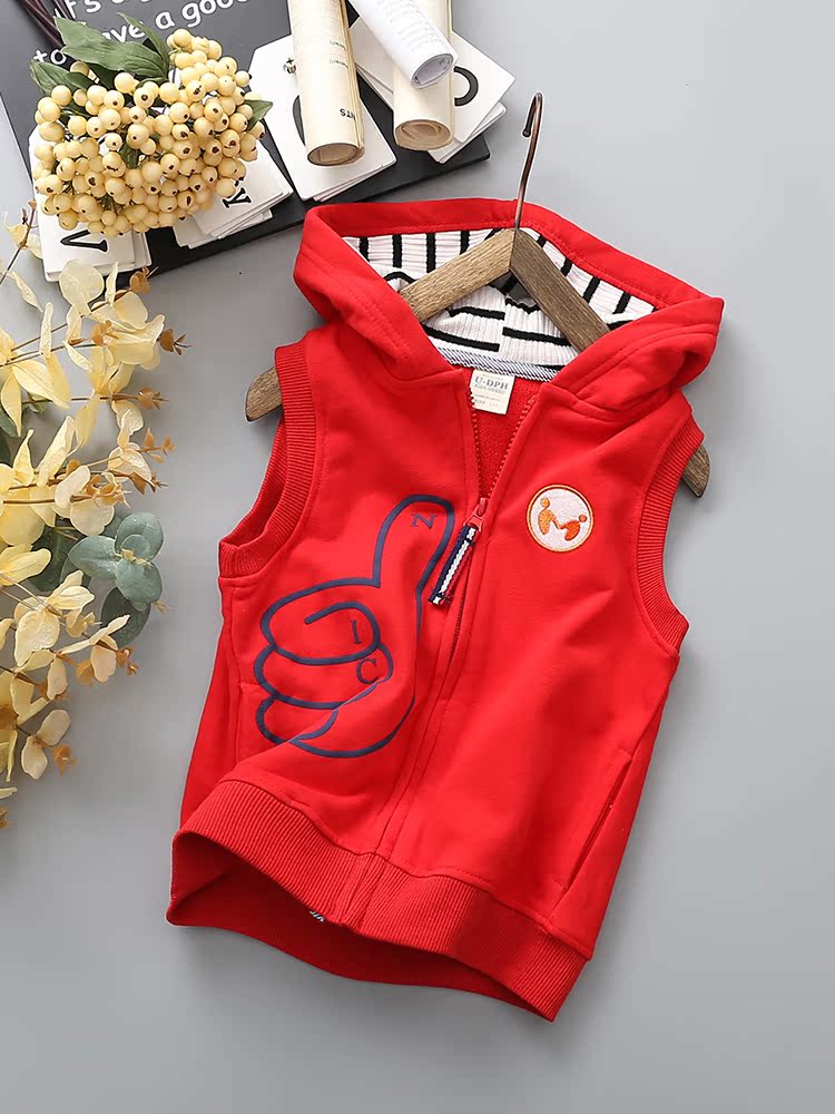 Áo choàng trẻ em nhà trẻ em áo trùm đầu 2018 mùa xuân và mùa thu mới lớn trẻ em vest vest vest nam áo khoác cotton áo quần trẻ em