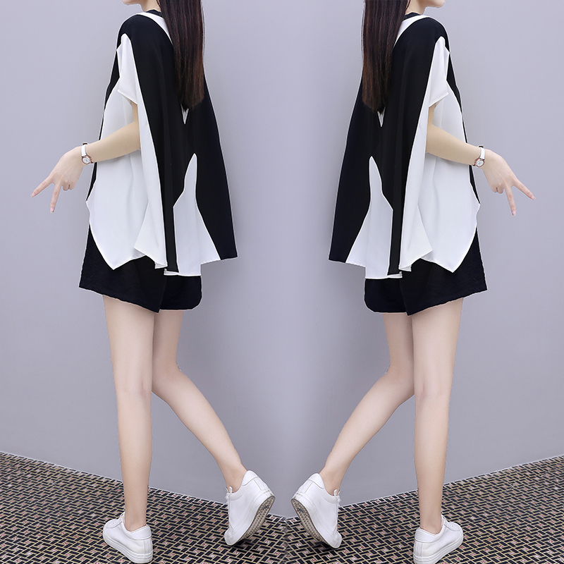 Snowspun suit women's summer 2022 new European station temperament fashion minus shorts Two sets of foreign casual women's clothing