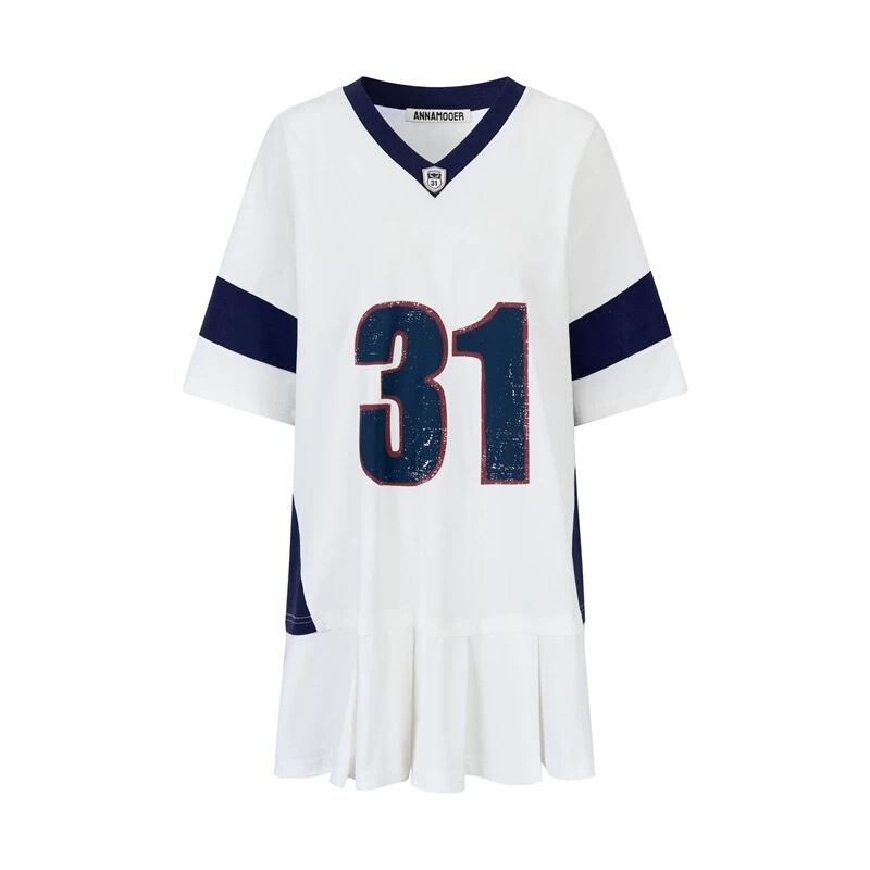 Annamooer2026 Spring V-Neck Sports Style Dress for Women 688