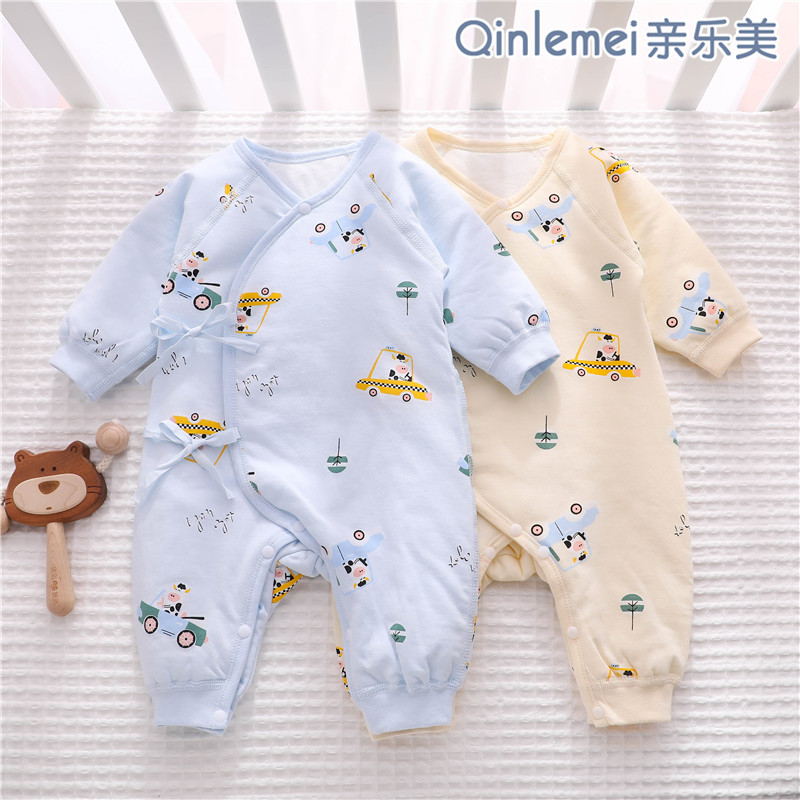 0 June newborn baby clothes early autumn pure cotton monk served at first baby thin cotton baby even in autumn and winter