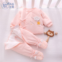 0-3 months newborn baby boy clothes autumn and winter style cotton clothes for first winter clothing Split Cotton Suit Thickened winter