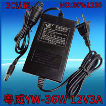 Yuewei YW-36W DC DC12V3A transformer hard disk video recorder host display power adapter cable