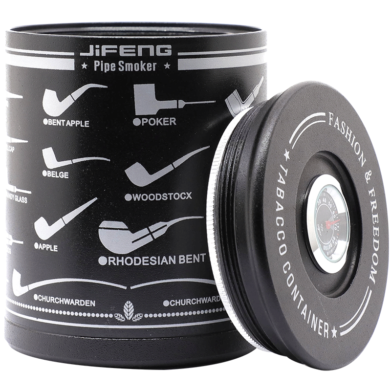 JIFENG monsoon moisturizing cut tobacco tank with hygrometer smoke hopper tobacco plus wet tank seal moisturizing cigarette case storage filling-Taobao