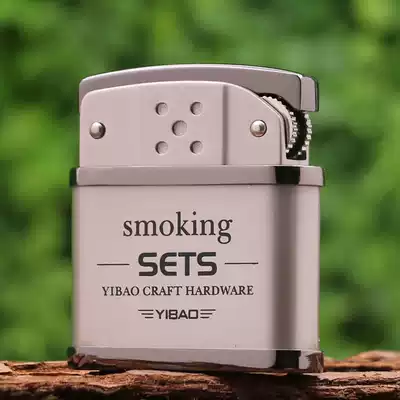 Ebao gift lighter inflatable ultra-thin creative sideslip grinding wheel flint gas lighter boys day lettering