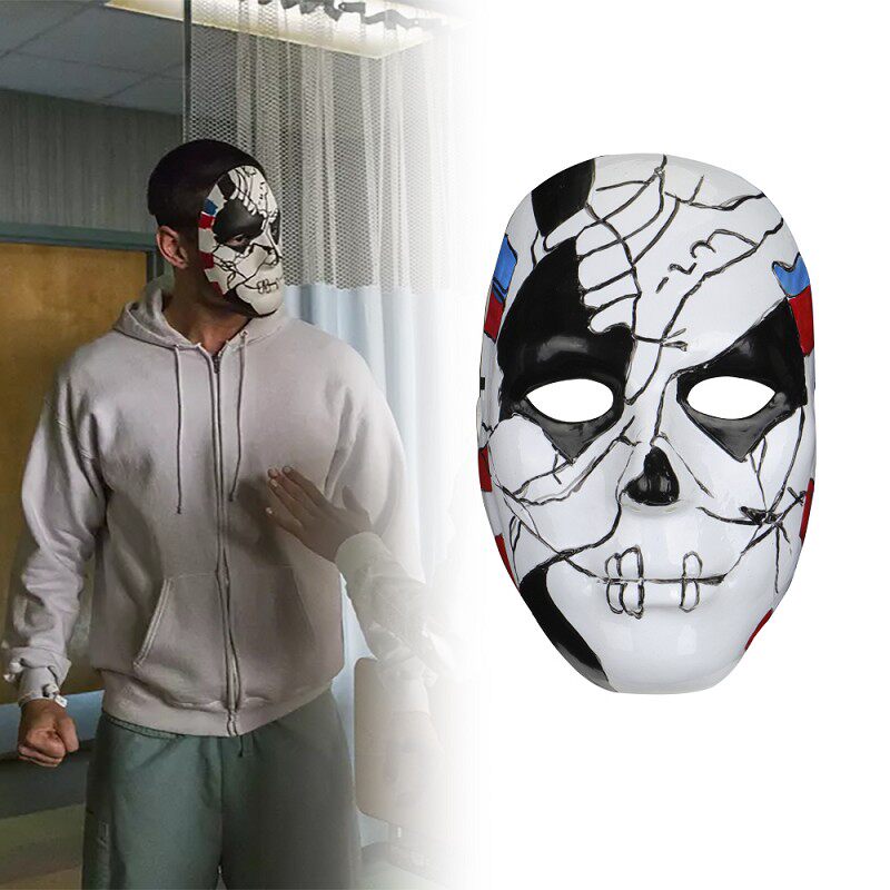 The Punisher Jigsaw Puzzle Mask Evil Mask Scary Game Halloween Fake Noodle Dance Cos Party Live secret room