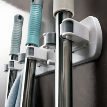 Home washroom suction cup free of punching wall-mounted mop rack wall-mounted multifunction mop holder hook sweeping frame