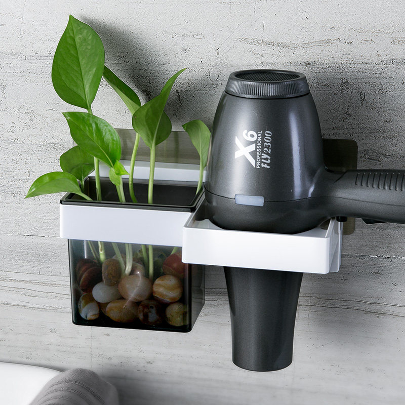 Makeup Room Hair Dryer Shelf Storage Deviner Hair Dryer Rack Hair Dryer Rack Free to punch hanging hair dryer