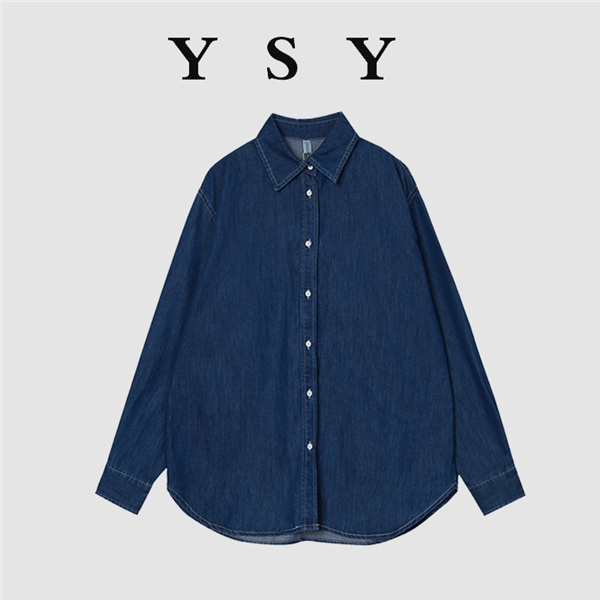 Large size fat sister French retro denim jacket autumn and winter new loose slimming all-match long-sleeved shirt women