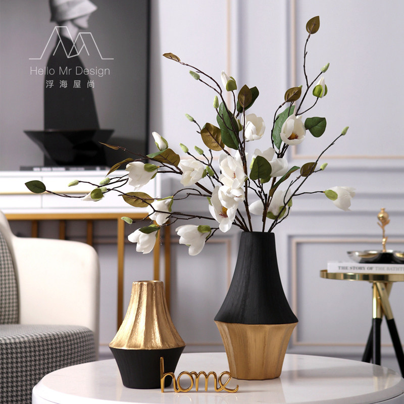 Eurostyle light and luxurious ceramic vase floral art minimalist creative living room TV cabinet Kitchen Accessories home Ornament Floral Pendulum