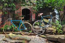 TRACK solid tooth society ZENO steel frame dead fly LUG retro frame Renault 520 pipe racing frame