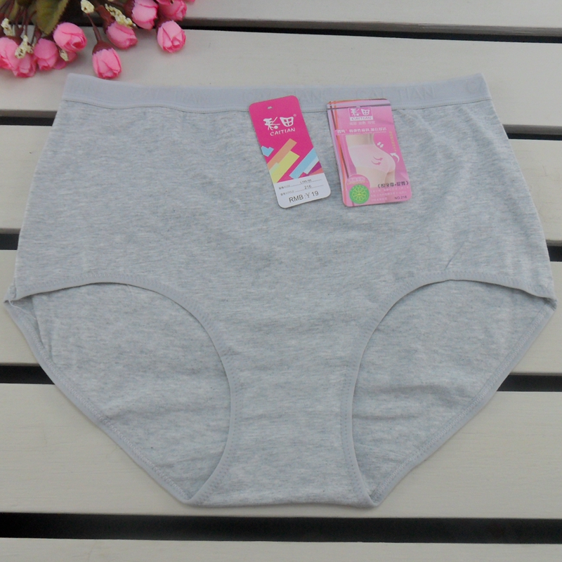 Màu quần lót lĩnh vực 216 gói hip eo cao nâng hông cỡ bông womens quần lót mẹ cao cấp cỡ lớn mã bông quần phẳng góc.