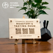 QR code payment card Creative solid wood carving scan code payment card WeChat payment logo card custom retro wood