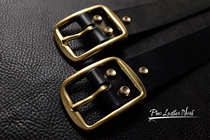 Handmade British black dark green JE wax rein belt 40mm wide handmade rein leather belt multi-color