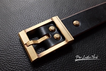 Handmade British black tea core JE traditional harness belt Stirrup leather belt FC dust 35mm five belts