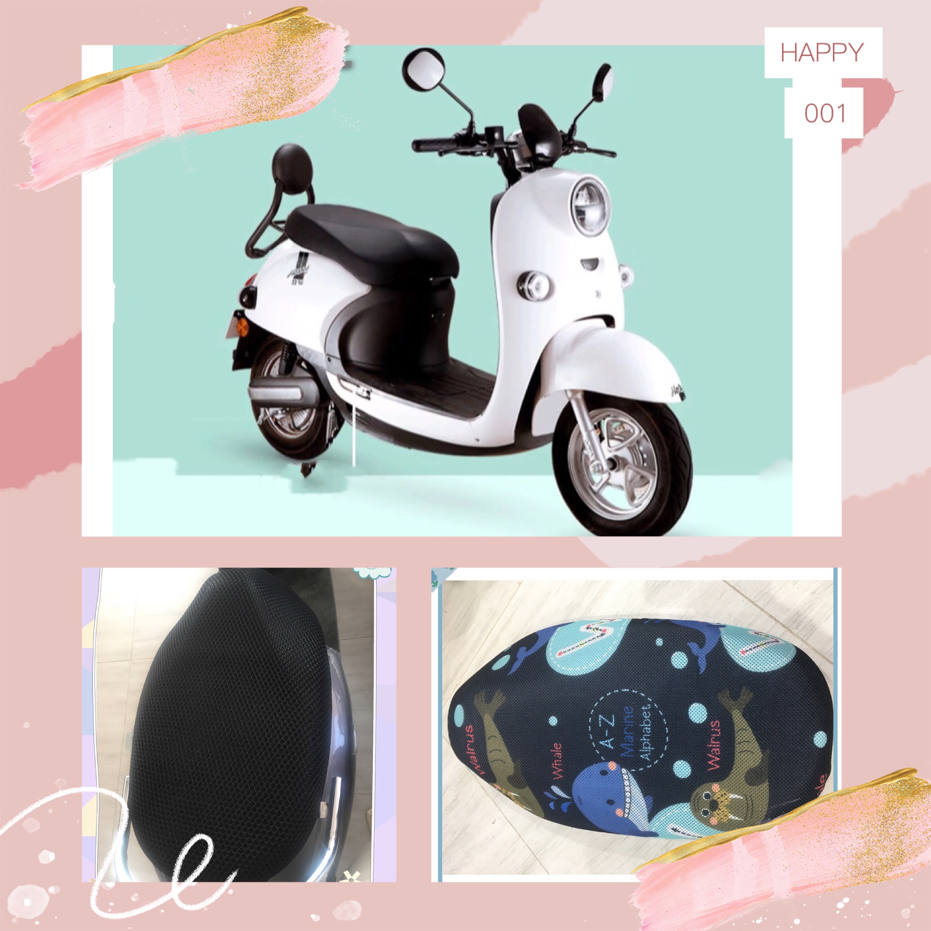 Immediate electric car Midi sunscreen cushion cover anti-UV seat cover cartoon four seasons protective cover