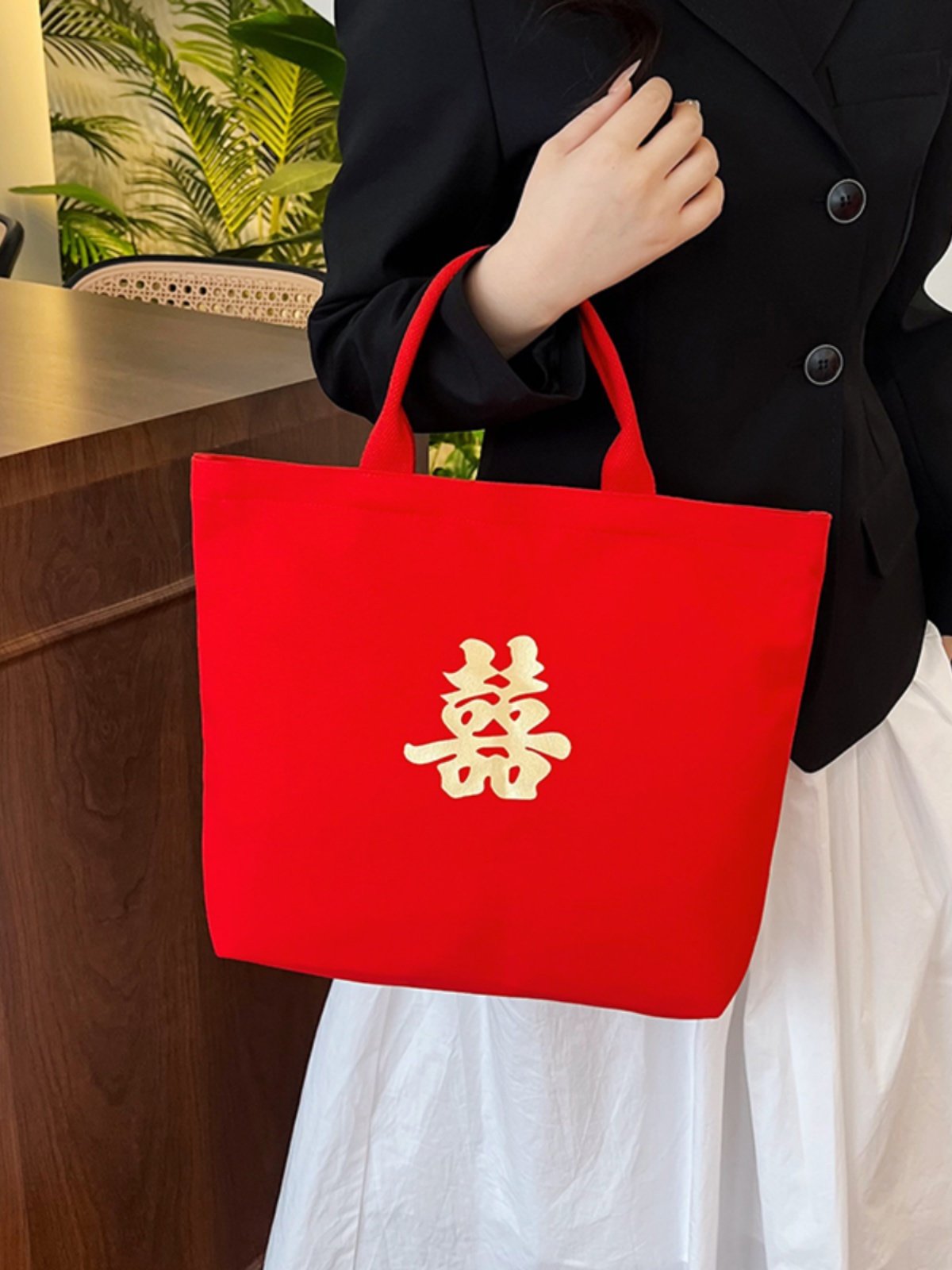 Wedding Bag, Red Bag, Female Bride's Wedding Cloth Bag, Wedding Supplies Collection, Red Envelope Special Gift Money Bag, Handbag