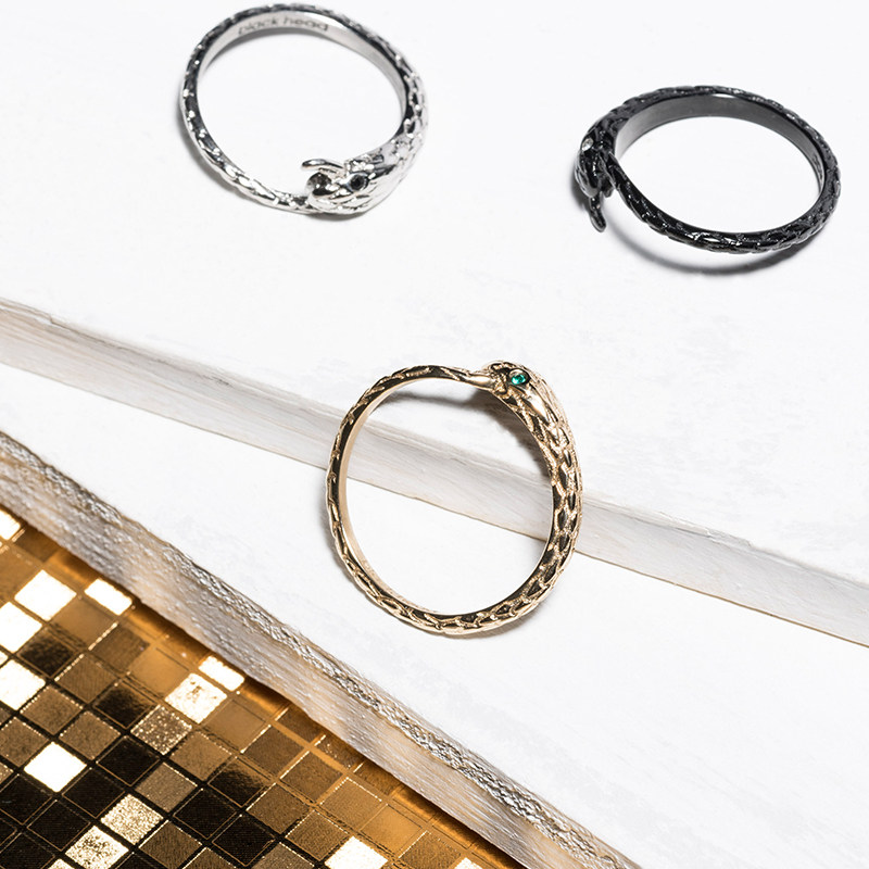 Bague mixte BLACK HEAD en Acier au titane - Ref 3087439 Image 1