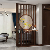 Chinese Embroidery screen entry entrance entrance entrance entrance Solid Wood Hollow hollow partition new Chinese living room screen partition porch table
