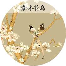 Flowers Birds the material selection