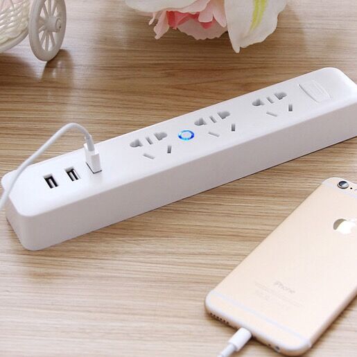 Smart usb mobile phone charging socket with switch plug-in wiring board extension cord 2 3 5 10 meter wire platoon plug