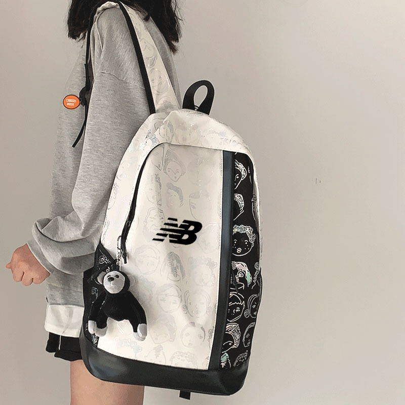Men's and Women's Nb Backpacks, Computer Bags, Student School Bags, Large-Capacity Casual Sports Travel Fitness Luggage Bags, Trendy