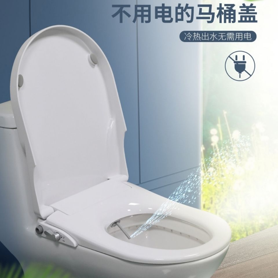 Smart toilet lid plate flush cover plate without electric mistress Hip Wash Body Wash body Easy rinse with fagger-Taobao