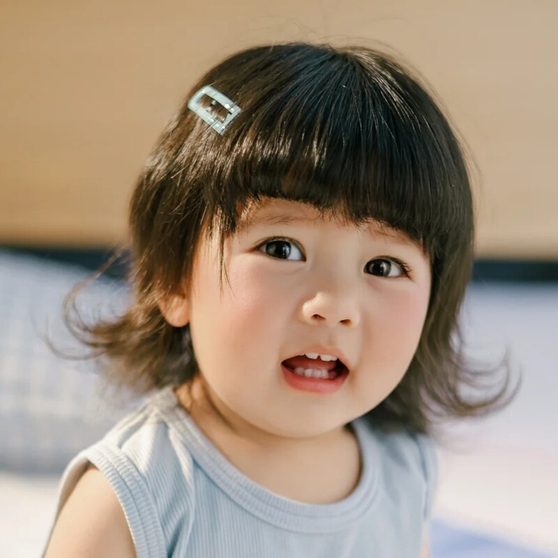 Children's Wig Female Short Curly Hair Daily Fluffy Natural Artificial Photo Performance Cute Cute Baby New Full Headgear Style