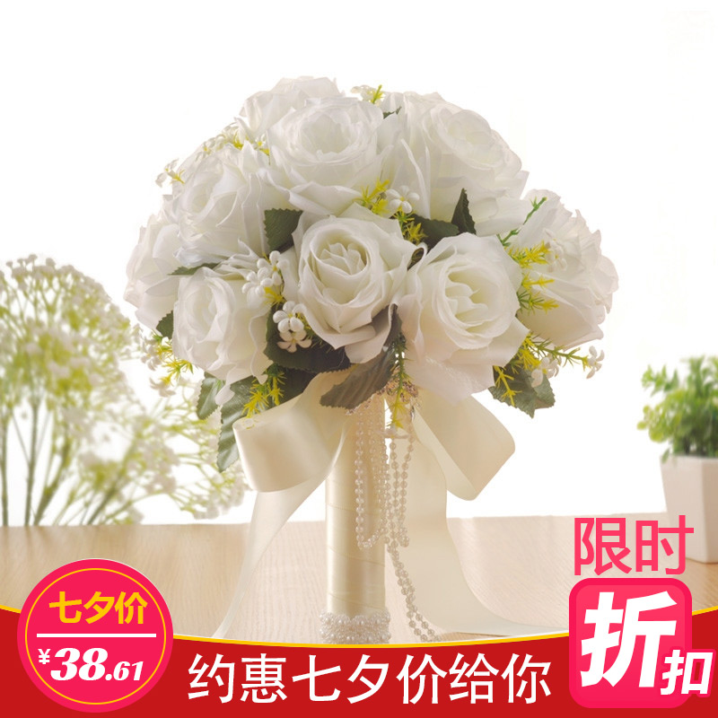 Hand bouquet Sen department high-end photo photography props simulation bouquet Bride wedding wedding wedding wedding photos wedding flowers