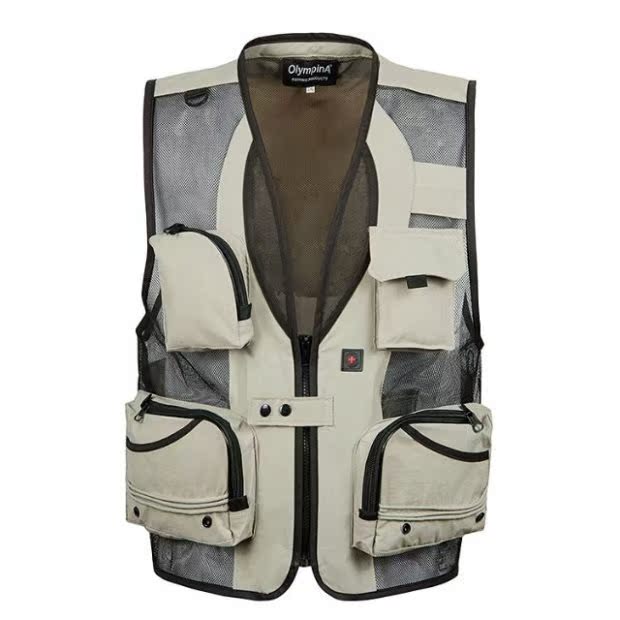 Đa chức năng áo thoáng khí giám đốc máy ảnh leo núi câu cá du lịch quần áo nhóm quần áo áo vest vest mới - Dệt kim Vest áo len nam cổ lọ hàn quốc