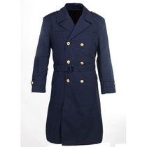 Ancien manteau bleu de la mer 87 avec revêtement en suède manteau bleu marine