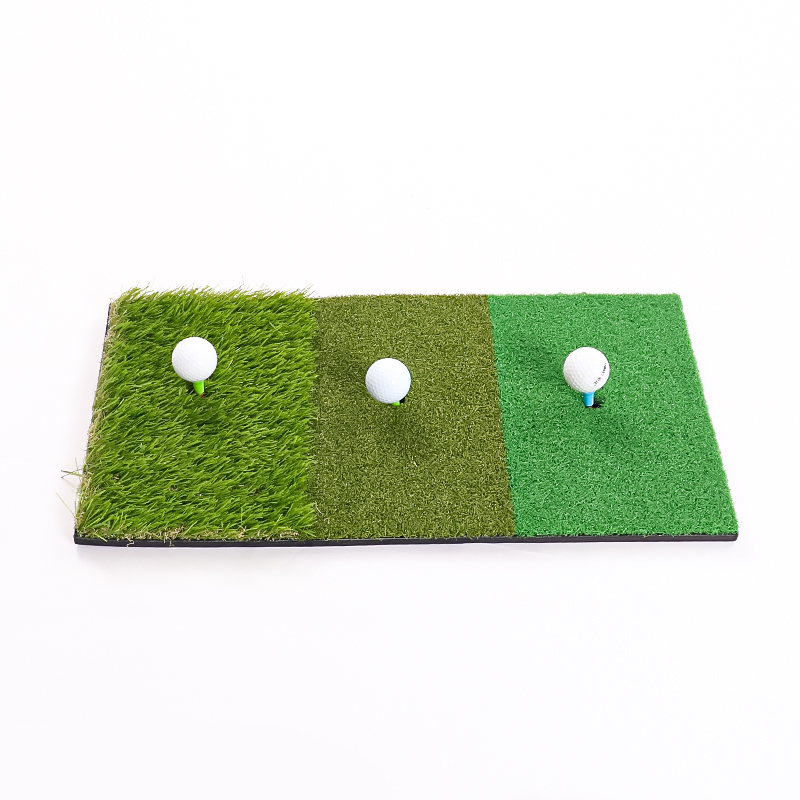 HOW TRUE Indoor Golf Tricolour Grass Mat 65cm * 42cm Three Grass Mini Swing Strike Pad Practice Mat-Taobao