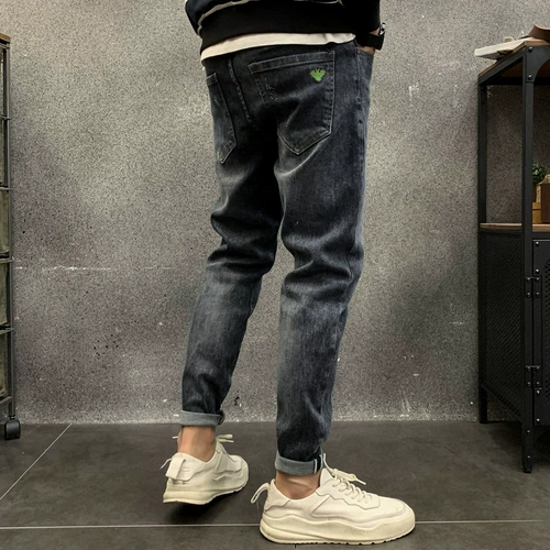 Весенние черные джинсы, штаны, повседневные брюки, коллекция 2021, в корейском стиле